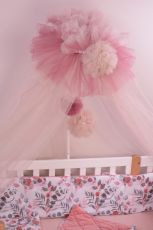 Дитячий постільний комплект Baby Veres Velour Powdery leaves (5 одиниць), бавовна-велюр